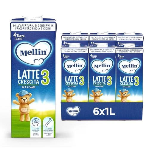 Offerta a tempo: Mellin 3 - Latte di Crescita Liquido per Bambini dal 1° anno compiuto al 2° anno — 15% da 15,54 € a 13,21 €