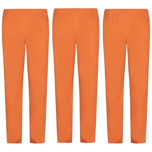 Limitiertes Angebot: MISEMIYA 3er-Pack – Unisex-Hose – Gesundheitsuniform Medizinische Uniformen Arbeitshose, orange, XS von 14.72 EUR auf 14.72 EUR (Spare 0%)