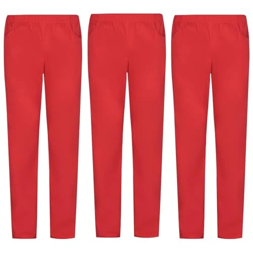 Oferta limitada: MISEMIYA - Pack 3 Pcs - PANTALÓN Sanitario Unisex - Uniforme Sanitario Uniformes MEDICOS PANTALÓN DE Trabajo - 3XL, Rojo de 45.00 € a 13.40 € (ahorro 70%)