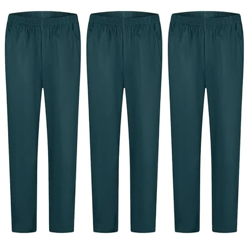 MISEMIYA Pack Pantalón Sanitario Mz-3-8312 Pack 3 Pcs-Unisex Sanitary Pants, Dark Green, L (Pack of 3)