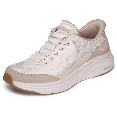 Offerta a tempo: Skechers Donna Contour Foam In Motion Slip-In ALLENATRICE, Natural Mesh/Taupe Duraleather/Leather/Trim, 36 EU - 40% da 89.95 € a 53.73 €