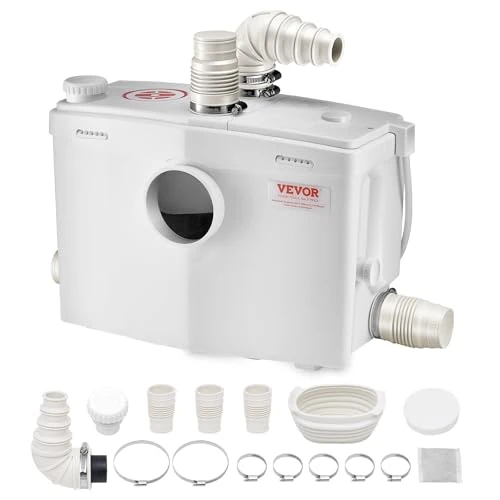 Tijdelijke aanbieding: VEVOR WC-hakselaar voor toilet, afvoer en pomp, 1200 W, 4 ingangen van 212.99 € naar 212.99 € (0.00% korting)