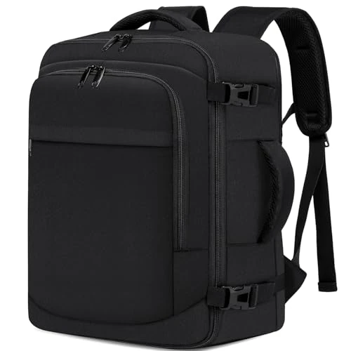 Oferta ograniczona: Bagaż Podręczny 40x30x20, Plecak Podróżny Męski i Damski do Ryanair, Wizzair, Vueling,Eurowings,Easyjet,24L Cabin Bag Travel Backpack do Pracy, Biznesu i Podróży Bagaż Laptopa 15.6 Cali, Czarny z 97.61 EUR na 97.61 EUR (znizka 0%)