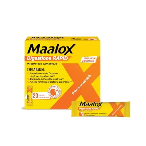 Offerta a tempo: Maalox Digestione Rapid - Integratore Aliementare - 20 Bustine — 34% da 11,90 € a 7,90 €