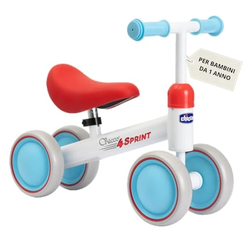 Offerta a tempo: Chicco Ride-ON Quadriciclo Senza Pedali, Bicicletta Senza Pedali Equilibrio per Bambini, Guida Fluida, Ruote in gomma, Morbida Sella Antiscivolo, Manici Antiscivolo, 1-3 Anni, max 20 kg, Bianco - 25% da 39.90 € a 29.90 €