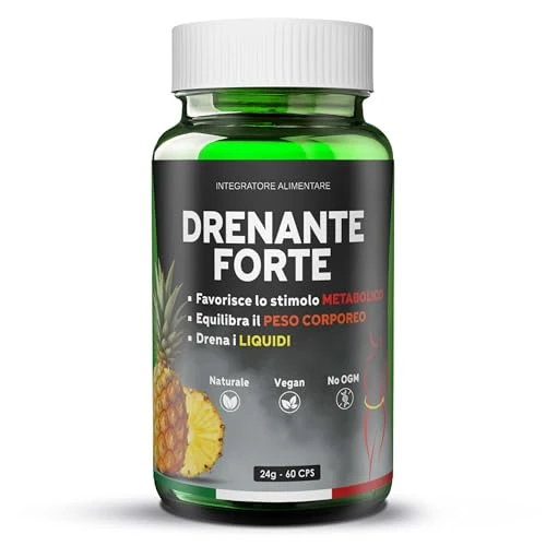 Offerta a tempo: Drenante Forte - 5000gdu | Bromelina Forte Drenante - Pancia Piatta - Gambe Leggere - Cellulite Ridotta | Fatto su Misura per te | Vitamina C e Bamboo | Vegan - Made in Italy + Dieta Digitale Inclusa - 32% da 13.95 € a 9.45 €