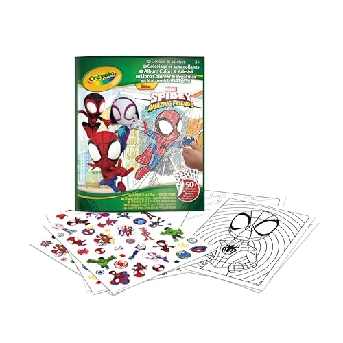 Offerta a tempo: Crayola, Album da Colorare con Sticker Spidey, 32 pagine e 4 fogli di adesivi inclusi, 04-0738 - 43% da 6.99 € a 3.99 €