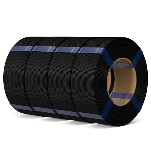 Offerta a tempo: ELEGOO Filamento PLA Basic Di Ricarica 1,75 mm Nero 4 kg, PLA Refill Per Stampante 3D Senza Bobina, Precisione +/- 0,02 mm, Compatibile Con Bobina Riutilizzabile - 20% da 49.99 € a 39.99 €