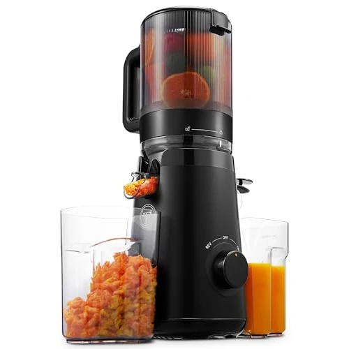 Offerta a tempo: TUUMIIST Estrattore Frutta e Verdura 135mm, 1,8L Estrattore di Succo, Centrifuga Frutta e Verdura, 99% Nutrienti Preservati, Senza BPA, Nero - 34% da 99.99 € a 66.49 €