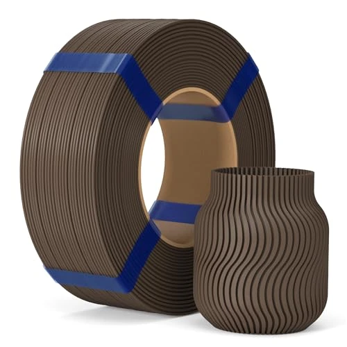 Limited-time offer: ELEGOO PLA Basic Refill Filament 1.75mm Cocoa Brown 1KG, 3D Printer Filament No Spool Dimensional Accuracy +/- 0.02mm, 3D Printing PLA for Reusable Spool Refilling from 13.99 £ to 11.89 £ (save 15%)