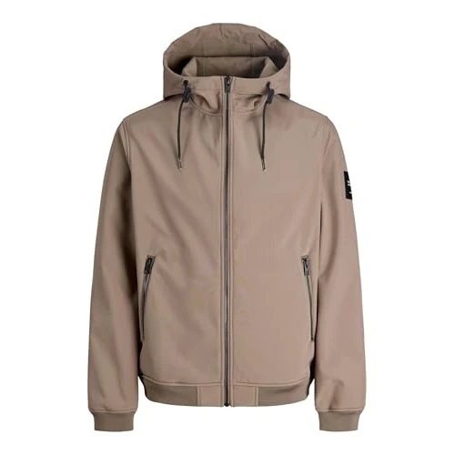 Tijdelijke aanbieding: JACK & JONES Softshelljas voor heren, falcon, S van 44.99 € naar 44.99 € (0.00% korting)