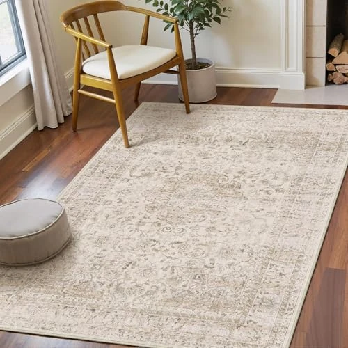 Oferta limitowana: HUGEAR Vintage Dywany Do Salonu Beżowy 120x170cm Zmywalne Dywanowa z 137.54 zł na 132.59 zł (oszczędź 4%)