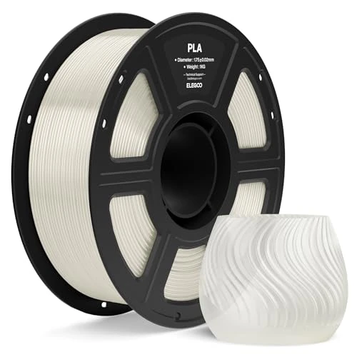Limited-time offer: ELEGOO PLA Filament 1.75mm Translucent 1KG, 3D Printer Filament Dimensional Accuracy +/- 0.02mm, 1kg Spool(2.2lbs) Fit Most FDM 3D Printers from 14.99 £ to 12.74 £ (save 15%)