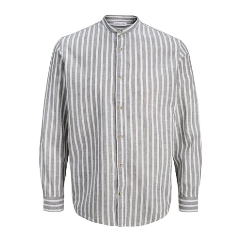 Offre limitée : Jjesummer Linen Blend Band T-Shirt L/S Sn, Vétiver, S de 27.99 € à 27.99 € (0.00% de remise)