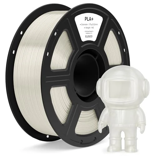 Offerta a tempo: ELEGOO PLA+ Filamento 1,75mm Traslucido 1KG, PLA Plus ad Alta Resistenza per Stampanti 3D, Precisione Dimensionale +/- 0,02mm, Bobina da 1kg (2,2lbs)Compatibile con la Maggior Parte delle Stampante 3D - 43% da 30.00 € a 16.99 €