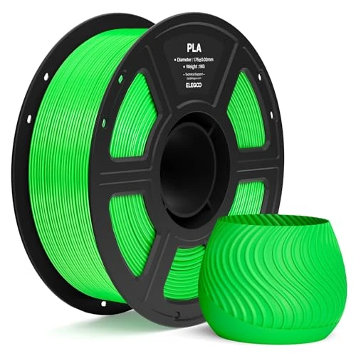 Zeitlich begrenztes Angebot: ELEGOO PLA Filament 1,75 mm Neongrün 1 KG, Filament-3D-Druckmaterialien 3D Drucker Filament, Maßgenauigkeit +/- 0,02 mm, 1KG Kunststoffspule Passend für die Meisten 3D Printer von 16.99 € auf 14.44 € (15% Rabatt)