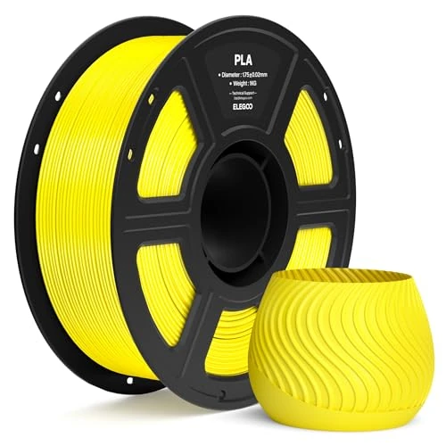 Offerta a tempo: ELEGOO Filamento PLA 1,75mm Giallo 1KG, Filamento per Stampante 3D, Precisione Dimensionale ±0,02mm, Bobina da 1kg (2,2lbs), Compatibile con la Maggior Parte delle Stampanti 3D - 25% da 30.00 € a 22.55 €