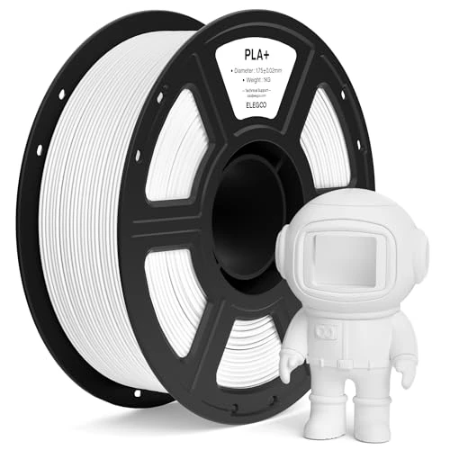 Oferta limitowana: ELEGOO PLA+ filament 1,75 mm, biały, 1 kg, bardzo wytrzymały filament PLA Plus, dokładność pomiaru +/- 0,02 mm, szpula 1 kg do większości drukarek 3D z 72.04 zł na 72.04 zł (oszczędź 0.00%)