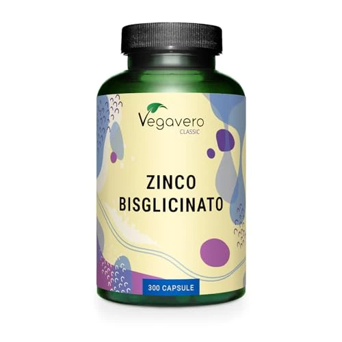Offerta a tempo: Zinco Integratore | 300 Capsule di Bisglicinato | Alto Dosaggio | Zinc Puro per Pelle, Capelli, Unghie e Sistema Immunitario | No OGM | Vegan | Vegavero® - 17% da 22.99 € a 18.99 €