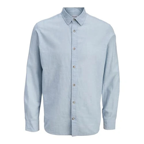 Offerta a tempo: Jjesummer Linen Blend Shirt L/S SN, Celestial Blu, XS - 39% da 39.99 € a 24.43 €