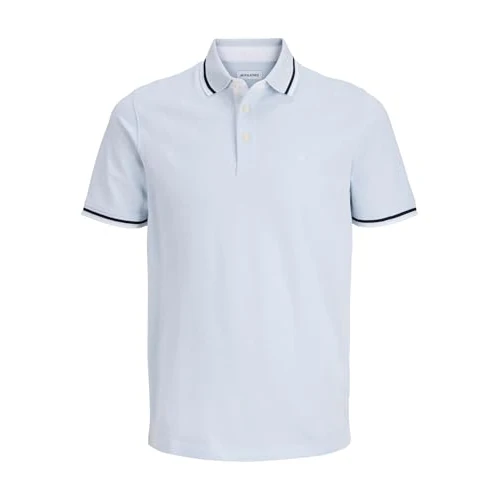 Jack & Jones Jjepaulos Polo SS Noos, Bleu céleste, XL
