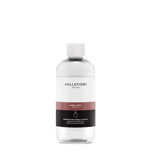 Offerta a tempo: Millefiori Milano – Ricarica per Lampada Catalitica 500 ml, Ambra & Rosa – Fragranza Elegante e Avvolgente per Profumazione Ambiente - 19% da 17.00 € a 13.76 €