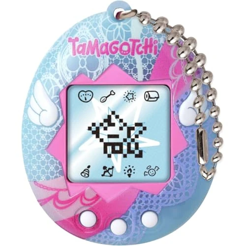 Offerta a tempo: Tamagotchi original – Bandai – Angel Lace – Animaletto Virtuale Elettronico con Schermo LCD – Gioco Interattivo in italiano con Mini‑Giochi – Lacci Angelo – Giocattolo per Bambini 8+ – 46161 - 28% da 24.99 € a 17.99 €