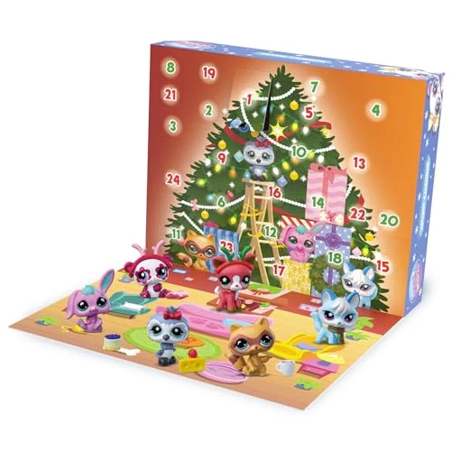 Offerta a tempo: Littlest Pet Shop - Calendario dell'Avvento dei Pet Shop - 8 animali e 16 accessori - Calendario 24 giorni di Natale - Mini-figure animali - Giocattolo per bambini dai 4 anni in su - BF00758 - 38% da 31.99 € a 19.99 €