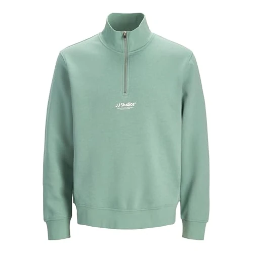 Offerta a tempo: JACK & JONES Jjesoho - Felpa con Zip Hn Noos, Blu Minerale, S - 45% da 39.99 € a 21.81 €