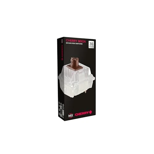 CHERRY MX2A RGB BROWN Switch Kit, 36 Interruttori Meccanici, Per Tastiera Fai-Da-Te, Hot-Swap o Da Gioco, Switch Tattile senza Clic, Mirato e Percepibile