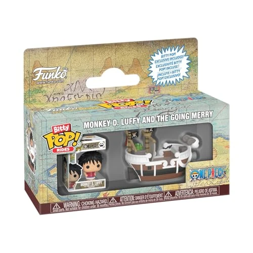 Funko Bitty Pop! Ride: One Piece - Going Merry w/Luffy​ - Figura de Vinilo Coleccionable - Idea de Regalo - Mercancía Oficial - Juguetes para niños y Adultos - Figura Modelo para coleccionistas