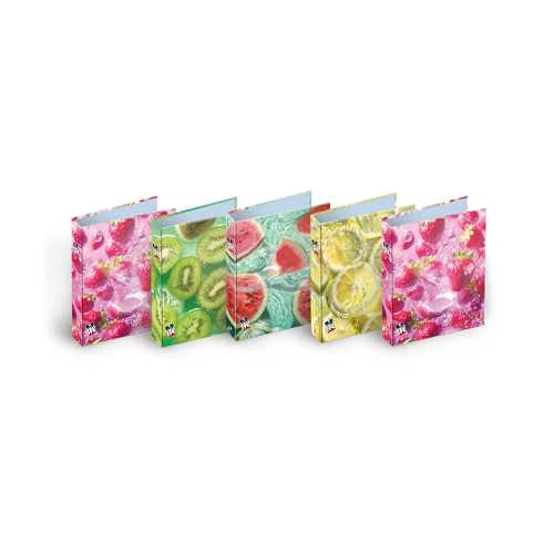 Limited offer: Pigna, Fruits A4 Notebook with Rings Assorted Fruit Subjects, Ring Notebook, Organization of School Notes and/or Documents, Format 27 x 32 cm, Pack of 5 from 18.70 EUR to 18.70 EUR (save 0%)