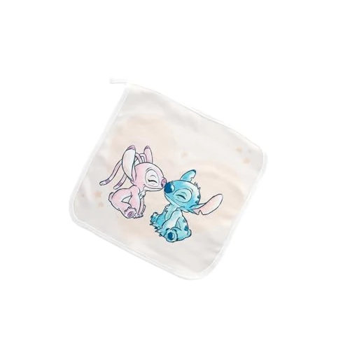 Disney Baby Panno Lavabile Stitch – Set 4 salviette ultra morbide – Per corpo, mani e viso – Lavabili a 40 °C, riutilizzabili e multiuso – Prodotto ufficiale.