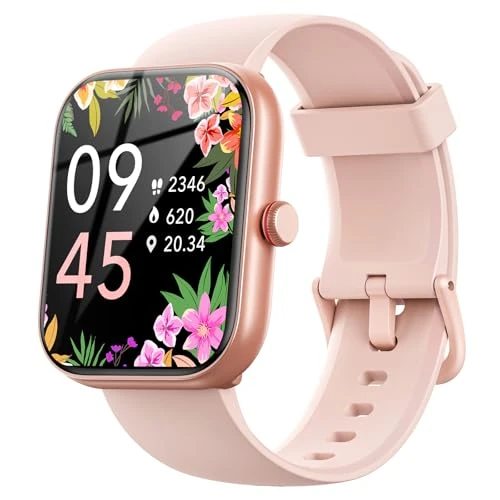 Offre limitee: Montre Connectée Femme avec Appel Bluetooth, 1.91" Alexa intégrée Smartwatch Podometre Cardiofrequencemetre Montre Sport Etanche IP68 Cycle Menstruel Sommeil Calorie Notification pour Android iOS Rose de 16.99 EUR a 16.99 EUR (economie 0%)