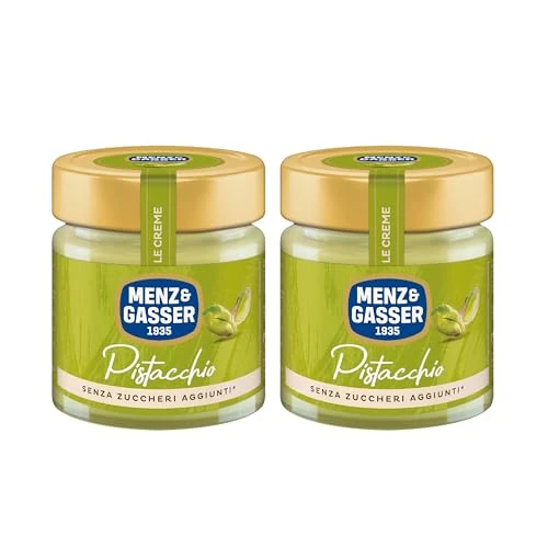 Offerta a tempo: Menz&Gasser, Crema Spalmabile al Pistacchio, Confezione da Confezione da 2x200g, Senza Zuccheri Aggiunti e Senza Glutine, Ideale per Colazioni e Dessert - 19% da 12.98 € a 10.50 €