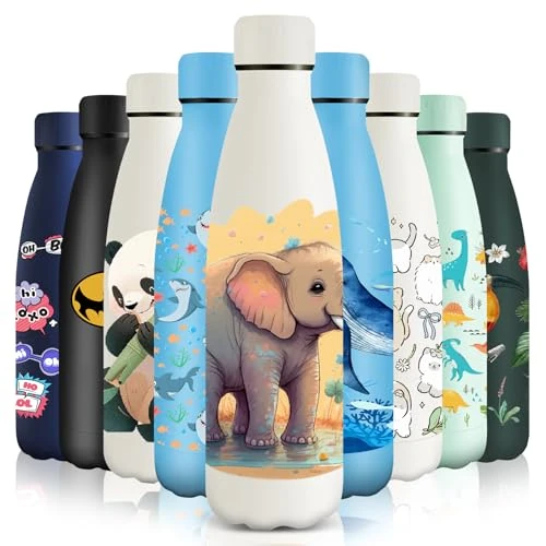 Limited offer: HoneyHolly Stainless Steel Water Bottle, 500 ml, BPA-Free, Thermos Flask, 18/8 Stainless Steel, Children's Water Bottle, Double-Walled Vacuum Insulated, Thermos Flask for School, Outdoor, Camping, from 18.99 USD to 17.10 USD (save 10%)