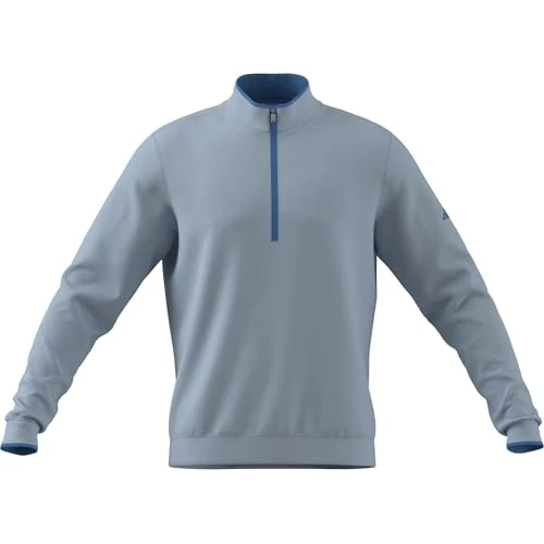 adidas Herren Lightweight Half-Zip Top, Crystal Sky, XS