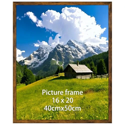 Limited offer: Ditwis 40x50 cm Picture Frame Brown, Large Poster Frame for Horizontal or Vertical Wall Display in Living Room, Office, Gallery from 18.49 EUR to 18.49 EUR (save 0%)