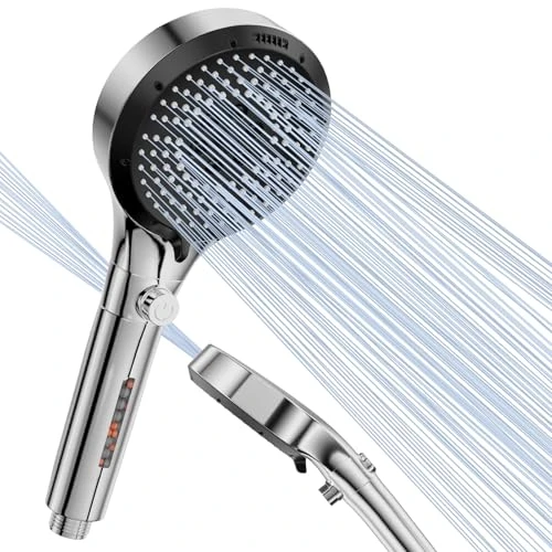 Begrenztes Angebot: Diboniur Duschkopf mit Filter, Duschbrause mit 6 Strahlarten, Duschkopf Hochdruck, Duschkopf Wassersparend für Hartes Wasser, Rest-Chlor, Schwermetall (Duschkopf ohne Schlauch) von 8.49 EUR auf 8.49 EUR (Rabatt 0%)