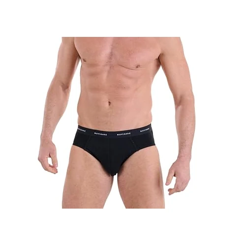 Navigare Calzoncillos (Pack de 6) Hombre, Negro, XL