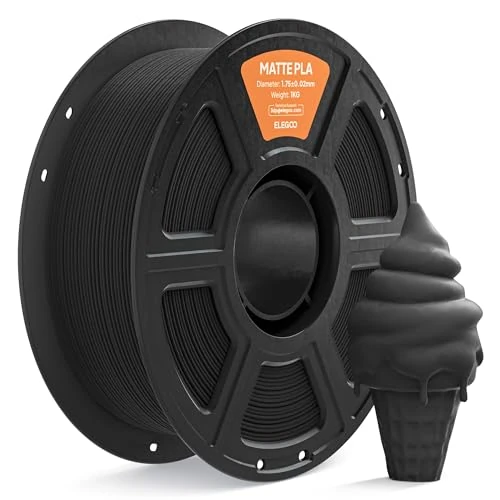 Limited-time offer: ELEGOO Matte PLA Filament 1.75mm Black 1KG, 3D Printer Filament High Precision, 1kg Spool (2.2lbs) Fits for Most FDM 3D Printers from 13.58 £ to 13.58 £ (save 0.00%)