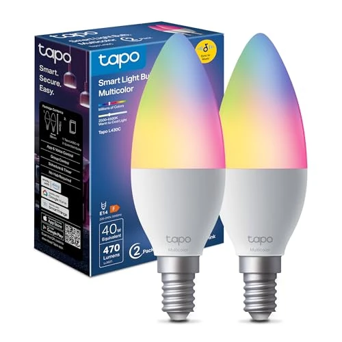 Offerta a tempo: Tapo Lampadina WiFi Intelligente LED Multicolore — 28% da 24,99 € a 17,99 €