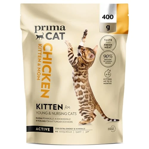 Oferta limitada: PrimaCat - Alimento Entero con Sabor a Pollo para Gatitos y Gatos Lactantes, 400 g de 9.87 € a 9.87 € (ahorro 0.00%)