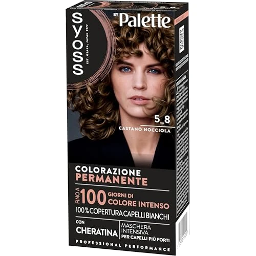 Offerta a tempo: Syoss Colorazione Permanente 5-8 Castano Nocciola con Cheratina | 100% copertura dei capelli bianchi e fino a 100 giorni di colore intenso - 25% da 7.49 € a 5.59 €
