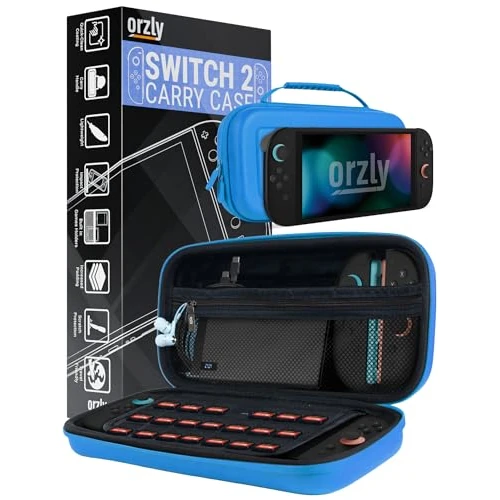 Offerta a tempo: Orzly Custodia per Nintendo Switch 2, custodia protettiva da viaggio con pad per lo schermo, schede di gioco e slot MicroSD con tasche per gli accessori della console - 17% da 29.99 € a 24.99 €