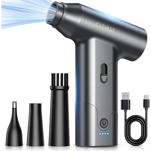 Offerta a tempo: CLEVAST Ventola di polvere elettrica spray ad aria compressa per PC, Electric Air Duster per computer, tastiera, spray ad aria compressa per PC, elettronica, divano - 25% da 39.99 € a 29.99 €