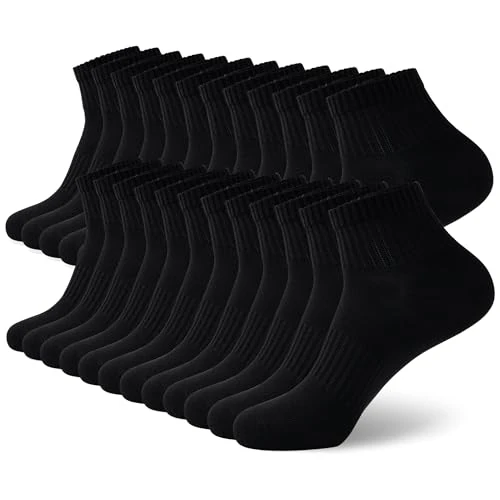 Tijdelijke aanbieding: LBJR 12Paar Sneakersokken voor dames en heren, ademende sportsokken korte sokken, katoenen sokken hardloopsokken uniseks van 18.99 EUR naar 18.99 EUR (korting 0%)