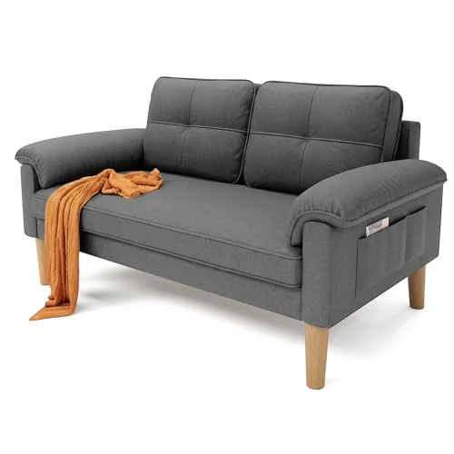Limited-time offer: Xbro 2-Seater Sofa, Small Couch 2-Seater with Armrest and Side Pocket, Modern Fabric Couch for Living Room, Home, Office, Easy Assembly, 145 x 77 x 77 cm from 144.99 £ to 144.99 £ (save 0.00%)