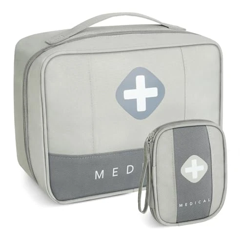 Romon Borsa Pronto Soccorso Viaggio, Impermeabile Kit di Pronto Soccorso Vuota, Alta capacità Borsa Medica Portatile Sportiva, Kit Medico Vuota per Viaggio Ufficio Casa All'aperto
