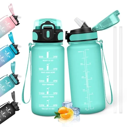 Oferta limitada: HoneyHolly Botella Agua, 500 ml con Pajita, Botella de Agua, Prueba de Fugas, Botella Agua Niños Colegio, Libre de BPA, Cantimplora para Niños, Deporte, Running, Gimnasio, Bicicleta de 8.47 EUR a 8.47 EUR (ahorro 0%)